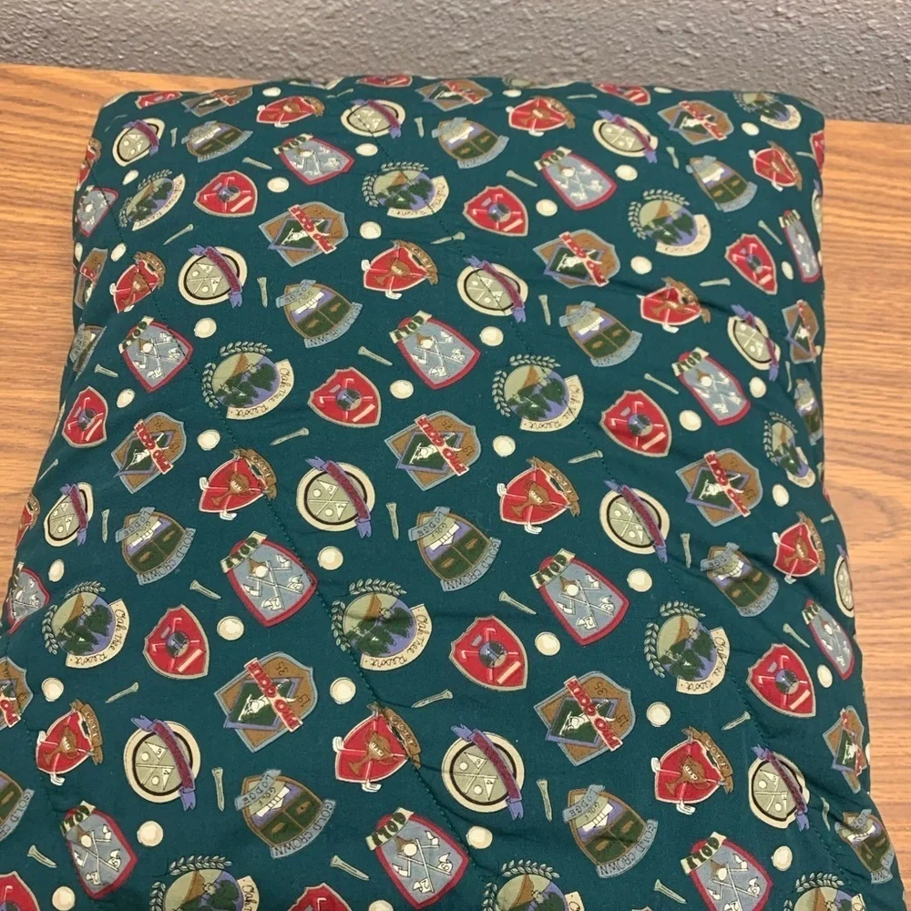 Vintage Quilted 1997 Embroidered Handmade Throw Blanket